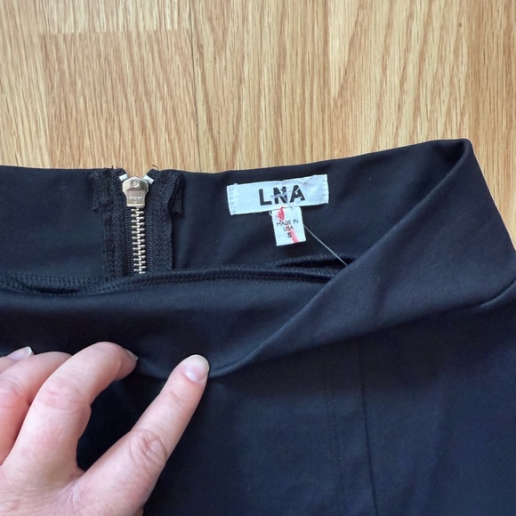 LNA REVOLVE Black Faux Wrap Mini Skirt Size Small - Picture 3 of 5